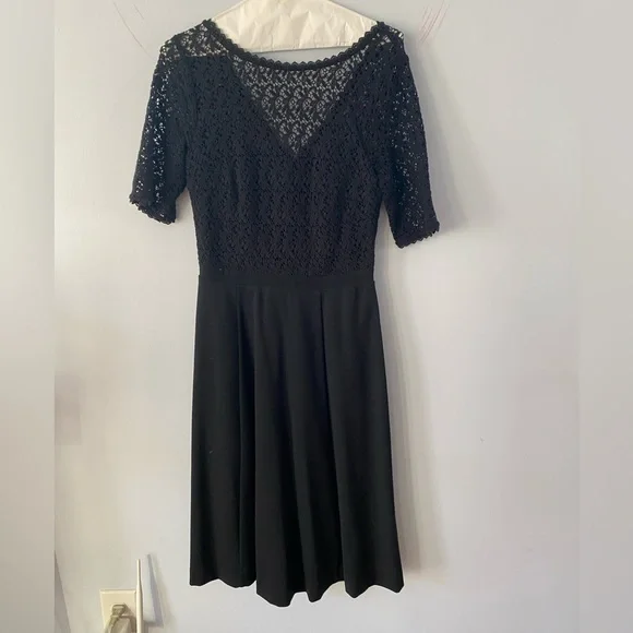 Boden black lace dress